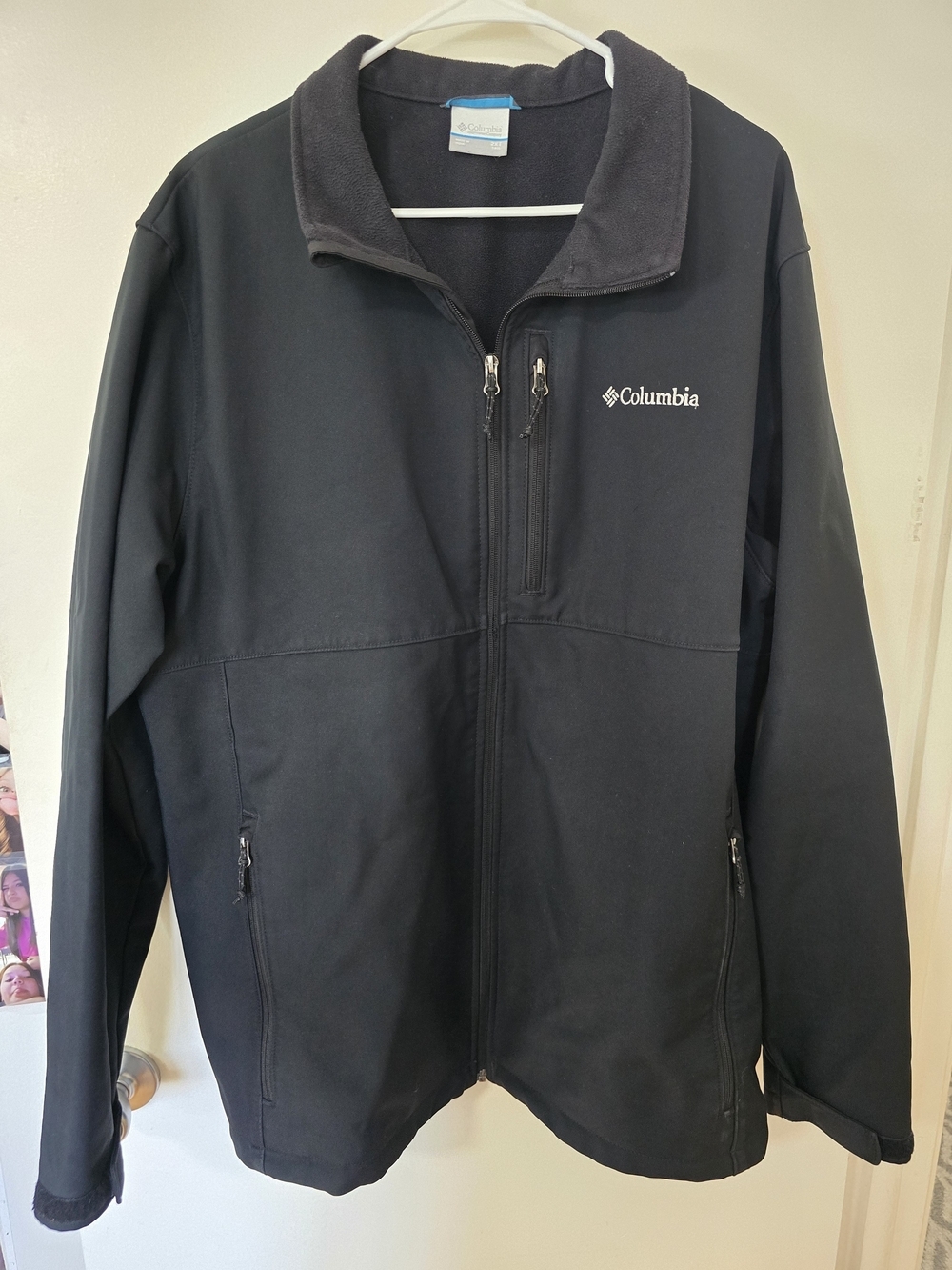 Columbia Men's 2XT Tall Black Softshell Full Zip Jacket Big Tall